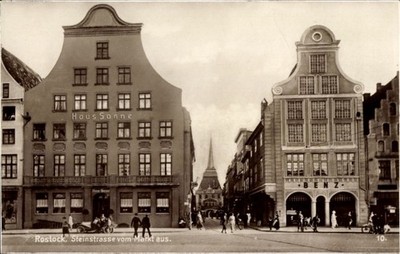 Ak Rostock in Mecklenburg Vorpommern, Steinstraße, Haus Sonne, Benz - 4738956