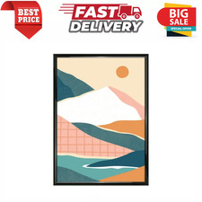 20" x 28" Black Rounded Picture  Poster Wall Frame Home Decor, Modern Style