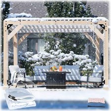 8' x 10' Clear Vinyl Tarp Clear Tarps Heavy Duty Waterproof UV Resistant Glas...