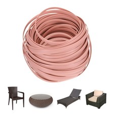 1-Pack Wicker Repair Kit, 8mm x 66ft/20m Plastic Flat Rattan Pink