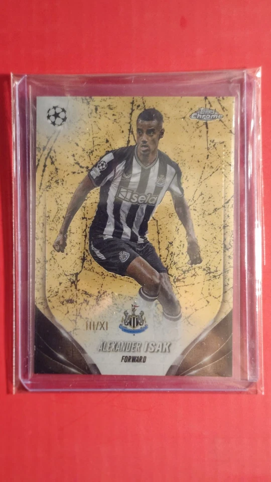 Alexander Isak 2023-24 Topps Chrome UEFA Club GOLD Roman Numeral /XI SSP - Image 3 of 3