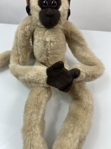 Juguete de peluche vintage Wild Republic K&M mono colgante animal de peluche beige tostado - Imagen 4 de 9
