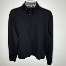 Hugo Boss Sweater Men  s Large L 1/4 Zip Elbow Patch Heavy Cotton Regular Fit
