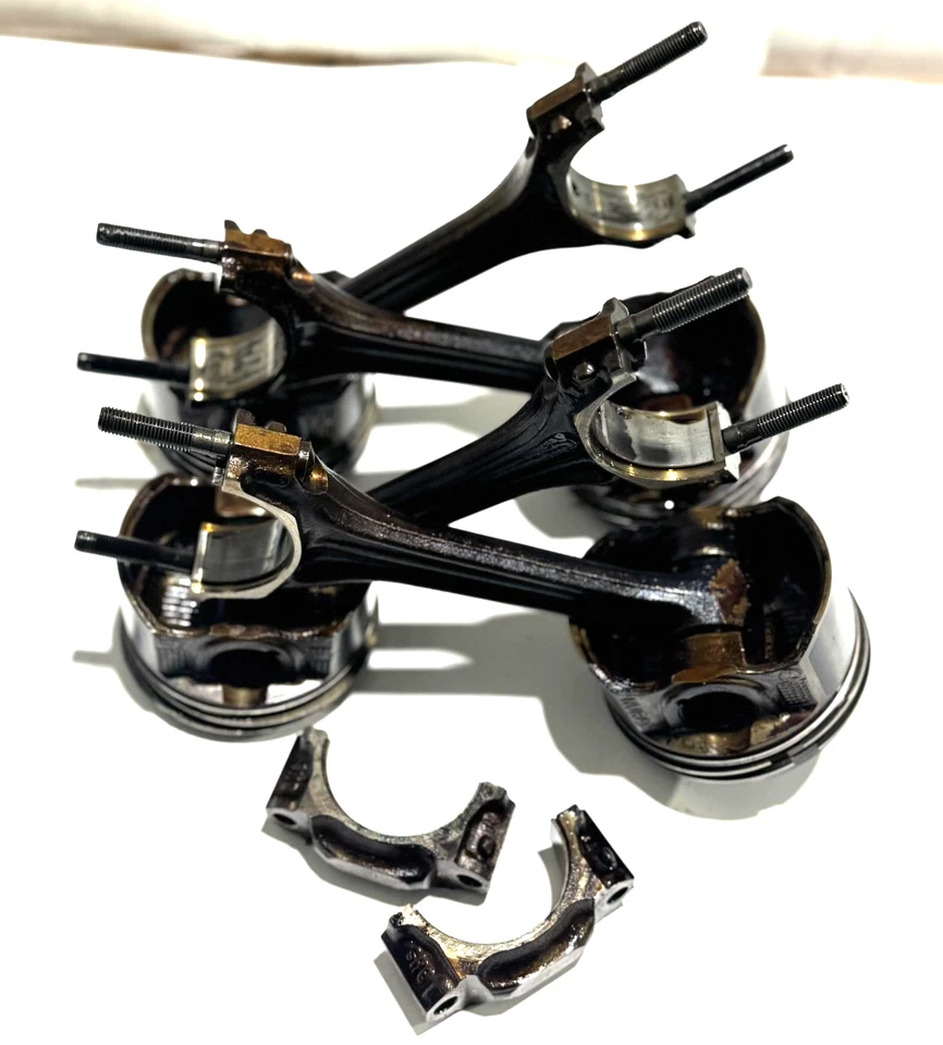 1993-1998 VW JETTA GOLF 2L 2.0L I4 USED STK PISTONS & RODS FOR PARTS - Image 2 of 4
