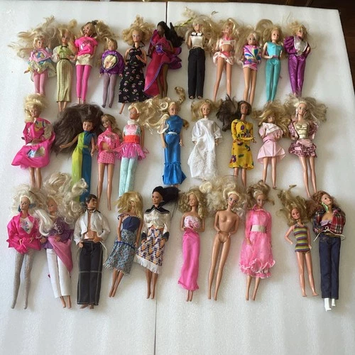 Lot Of 30 Vintage Mattel Barbie Doll 80s 90s Figures