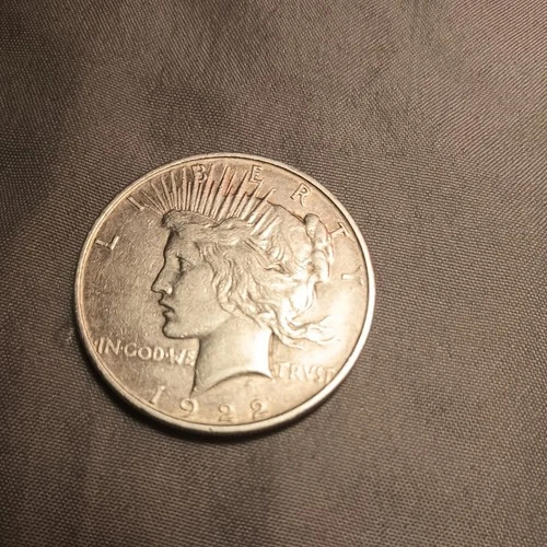 USA PEACE SILVER DOLLAR 1922-D AU LIBERTY HEAD LEFT EAGLE FACING RIGHT PERCHED