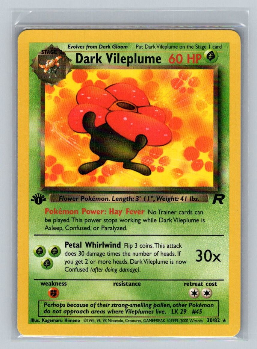 Dark Vileplume (30) 1st Edition Rare Team Rocket 30/82 NM