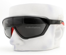 Ferrari Scuderia Shield Sunglasses Shiny Black Gray Lens FZ 6017U 501/87 w/pouch