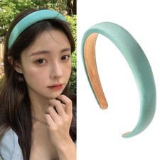 Hairband - Wide Sponge Fabric Head Band Bands for Women, Plain Solid Headband Ha