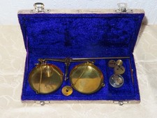 Antico Piccolo Bilancia Farmacia Con Pesi E Custodia