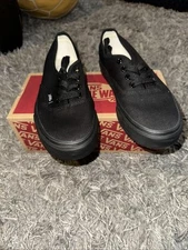 Vans Off The Wall "Authentic" Sneakers Black/Black Unisex Skate Shoes M 4 W 5.5