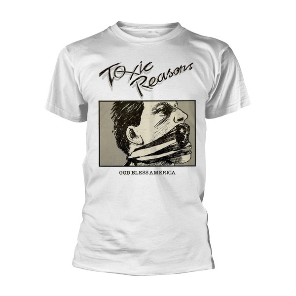 Toxic Reasons - God Bless America (White) White T-Shirt, Front & Back Print XX-L-image