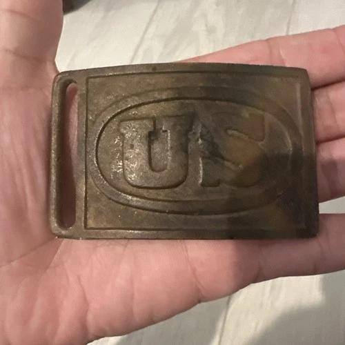 Post Civil War Us Belt Buckle Dated 1868
