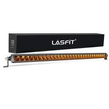 LASFIT 52" Amber LED Light Bar Single Row IP67 Off Road Spot Flood Combo Fog/Nig