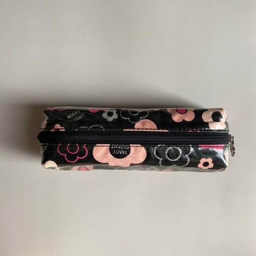 Marie Quant Pencil Case Floral Pattern Pencil Case Black Pink