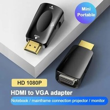Hdmi Compatible Vga Cable Converter, Male To Female Adapter, 3.5mm Jack, Audio