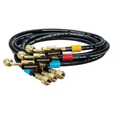 Fieldpiece HR3B Ball Valve Refrigerant Hose Set(3) with Color Tags 1/4" x 1/4"