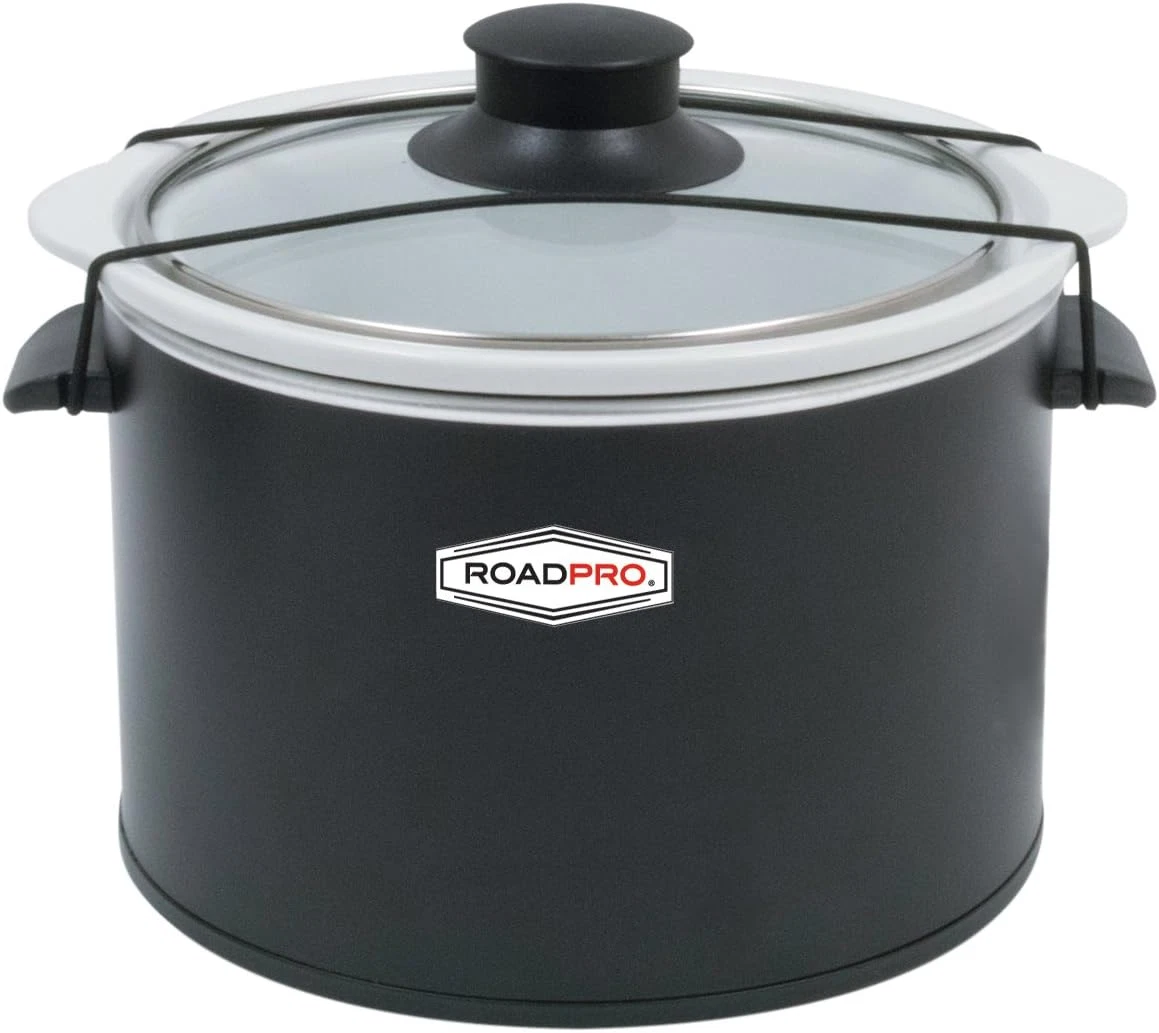 Roadpro-Rpsl-350 Quart Slow Cooker, Auto Travel, 12V, White, 1.5 Quart