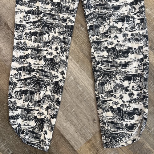 Marine Lagenlook Allison Hose grau weiß Palmen Allover XS Delphinsaum Coastal - Bild 4 von 16