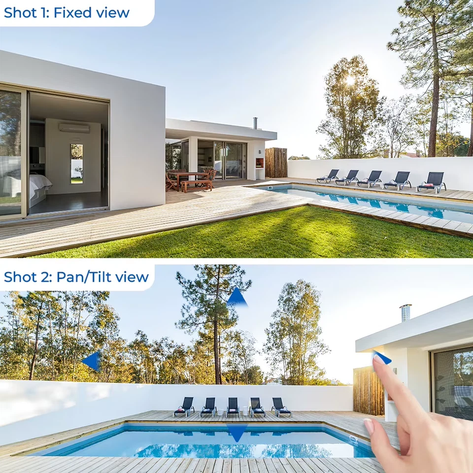 9MP Dual Screen Wifi Camera PTZ 8X Digital Zoom Color Night Vision Outdoor Secur - Image 3 of 4