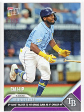 2023 Topps Now 3rd Rays Player Grand Slam Purple #748 Osleivis Basabe Rays 16/25