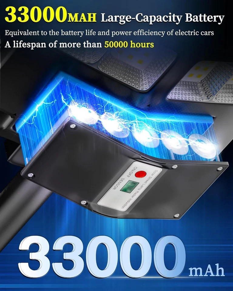 Gefolly 6200W Commercial Solar Streetlight Parkinglot Road Lamp NEW Free US Ship - Image 4 of 4