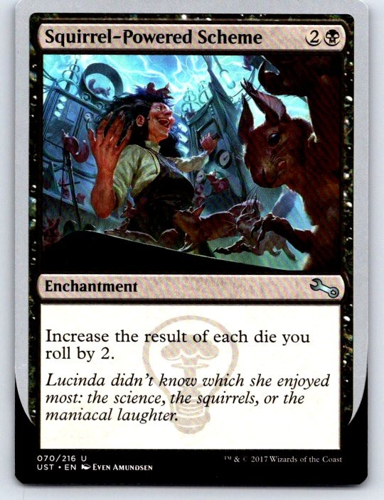 Squirrel-Powered Scheme 70 Uncommon Unstable Magic: The Gathering Lightly Played