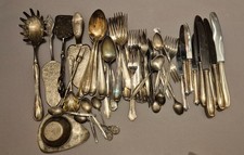 Konvolut gemischt Besteck versilbert 90er +100er Silberbesteck Auflage