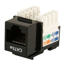 RJ45 Cat5e Keystone Jack Network LAN Ethernet Snap-in 110 Punch Down 8P8C Black