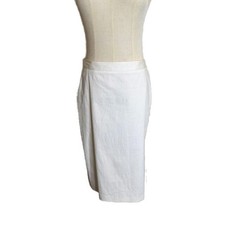 Moschino Cheap and Chic White Cotton Blend Pencil Skirt Size 8