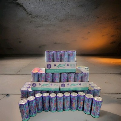 (12 Pack) Alani Nu Energy Drink PURPLE COTTON CANDY, 12Fl oz, PACKED SAFE