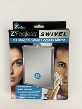 Zadro Fogless Swivel Shower Mirror with 2X Magnification  Suction Cup Mounting