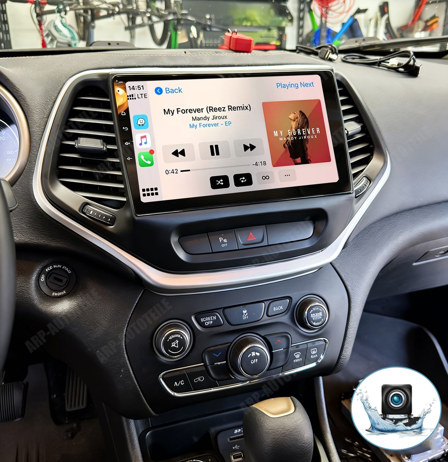 UPGRADED Apply CarPlay For 2015-2018 Jeep Cherokee Car Stereo Radio GPS Wifi+Cam