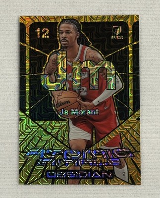 2024-25 Panini Obsidian #1 Ja Morant Atomic Initials-EE Gold Flood 08/10 Grizz