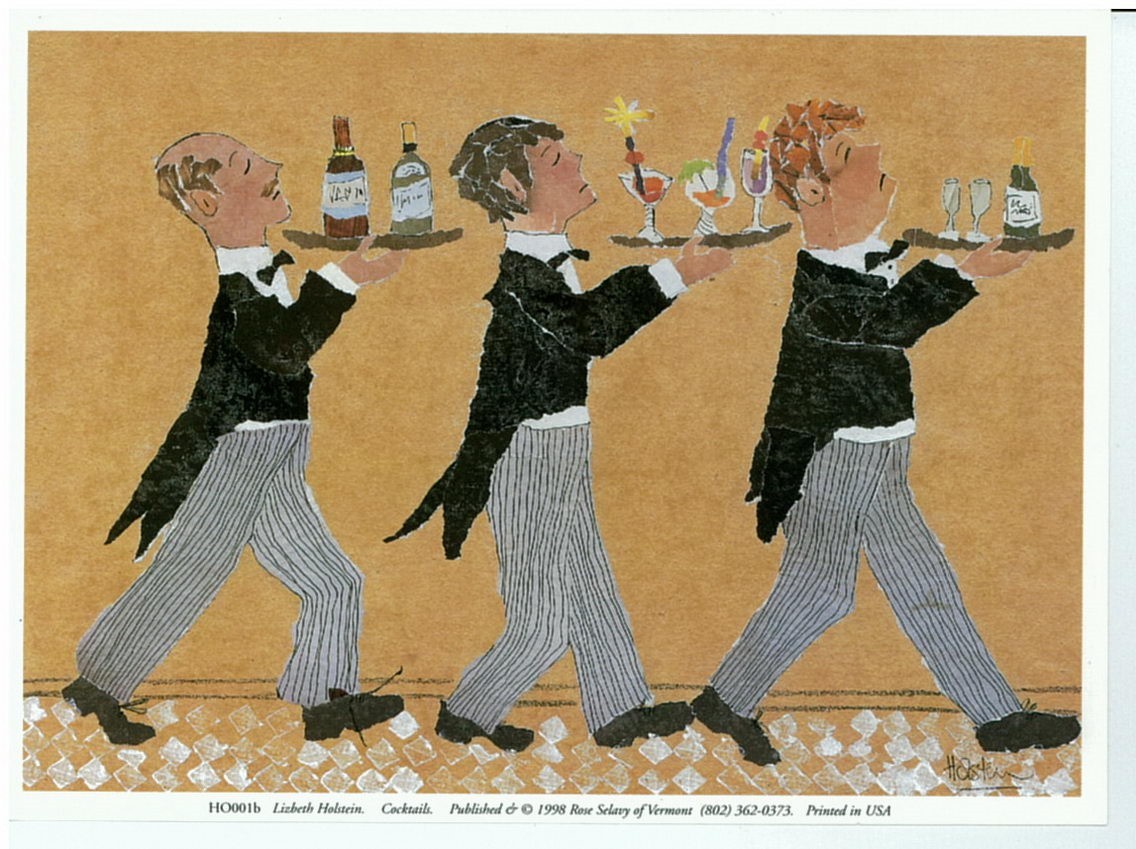 (5.5 x 7.5) Art Print HO001B Lisbeth Holstein Cocktails