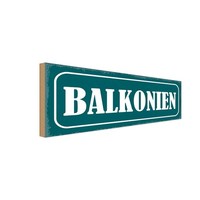 Holzschild 10X27 Cm Balkonien Lustig Dekoration Deko Geschenk Holz Schild