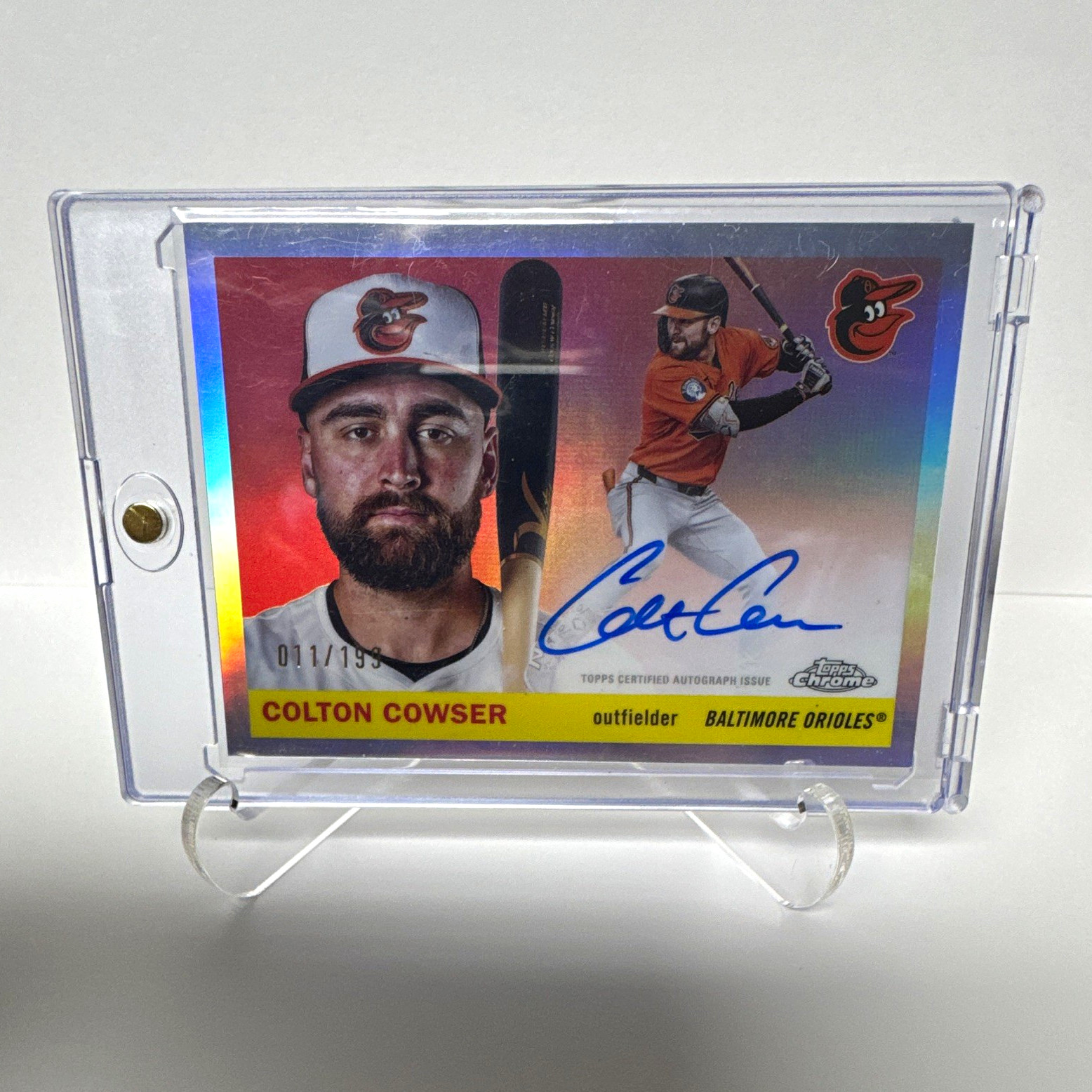 2025 Topps Chrome Platinum Anniversary Colton Cowser Auto Refractor /199 CPA-CCO
