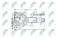 Original NTY Gelenksatz Antriebswelle NPZ-NS-078 FüR Nissan Renault