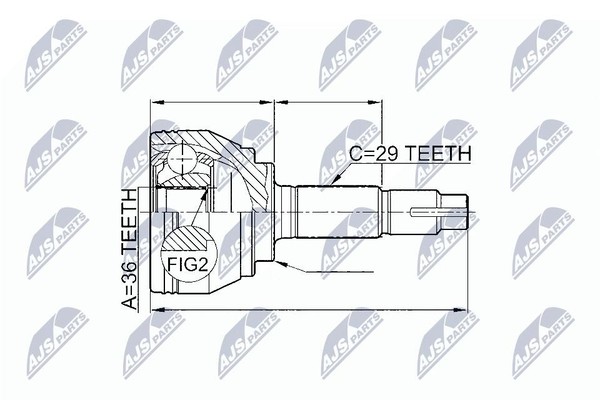 Original NTY Gelenksatz Antriebswelle NPZ-NS-078 FüR Nissan Renault-image