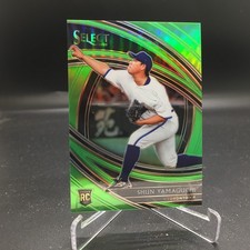 Shun Yamaguchi 2020 Panini Select Neon Green 153 #/99 Toronto Blue Jays Rookie