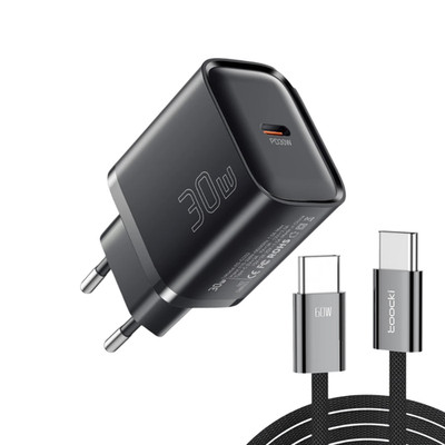 30W Mini USB-C Ladegerät PD 3.0 & QC 3.0 mit 1m Kabel Für iPhone 16 Samsung S25