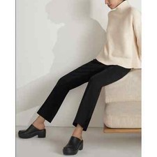 Everlane Woman's The Dream Kick Flare Pant in Black The Dream Trouser Pants