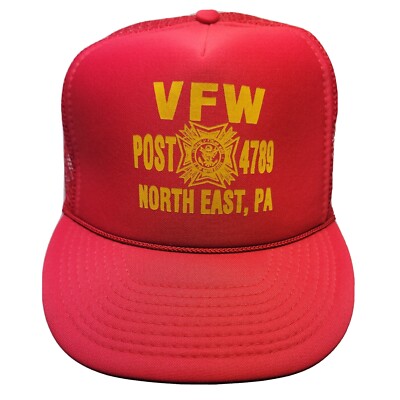 Vintage Snapback Trucker Hat VFW Post 4789 OTTO Cap Mesh 5 Panel
