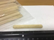 Qty (50) 3/8" X 3" Fluted Wood Dowels