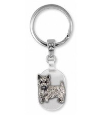 Norwich Terrier Key Ring Jewelry Sterling Sil...