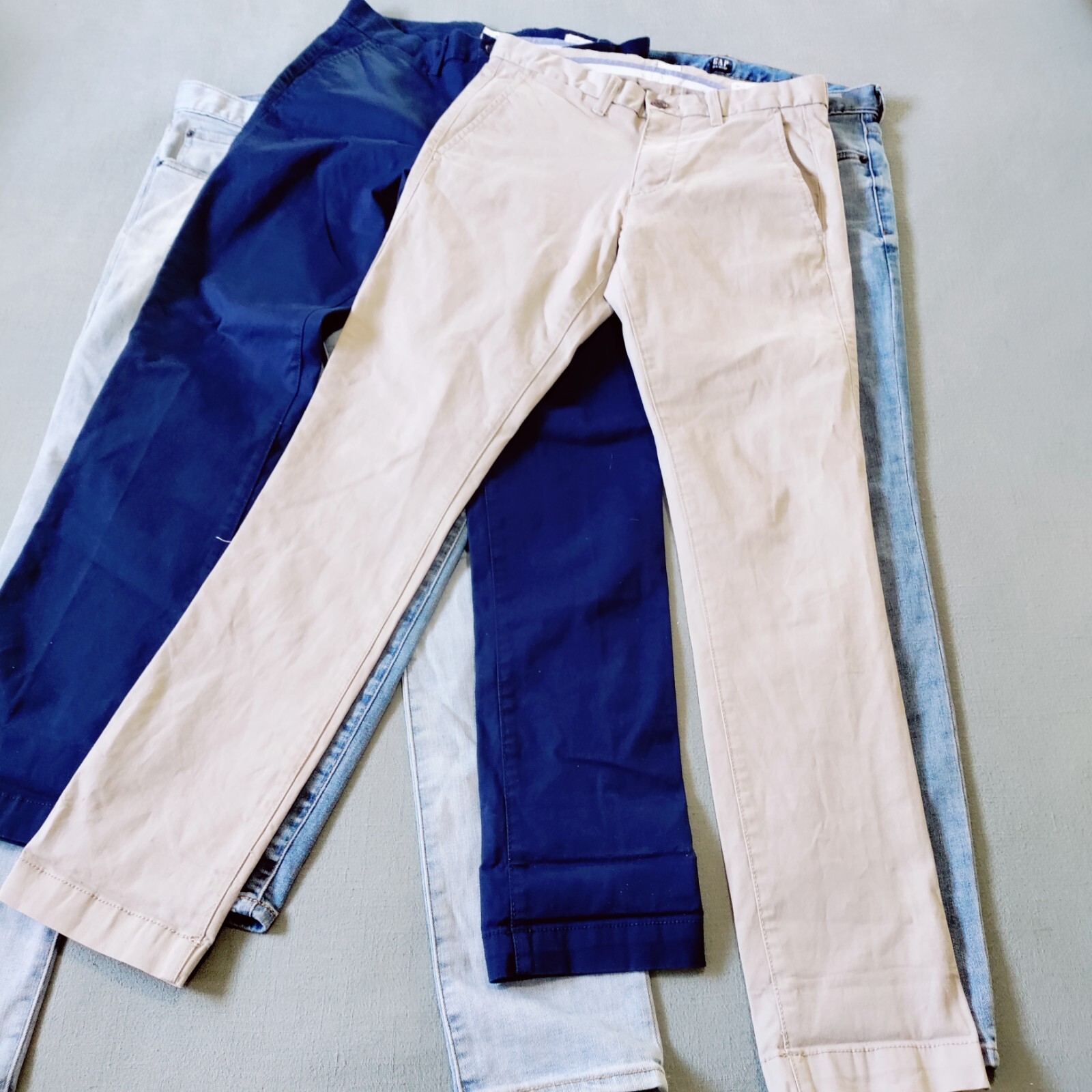 Gap Skinny Jeans Khaki Pants Lot 28×30 28/30 Youth Boys-image