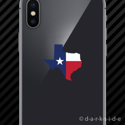 (2x) Texas Shape State Flag Cell Phone Sticker Mobile america american country
