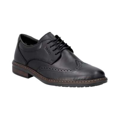 Rieker 17620-00 Herren schwarz Leder Schnürschuhe Brogue elegante Schuhe sparen £10 UVP
