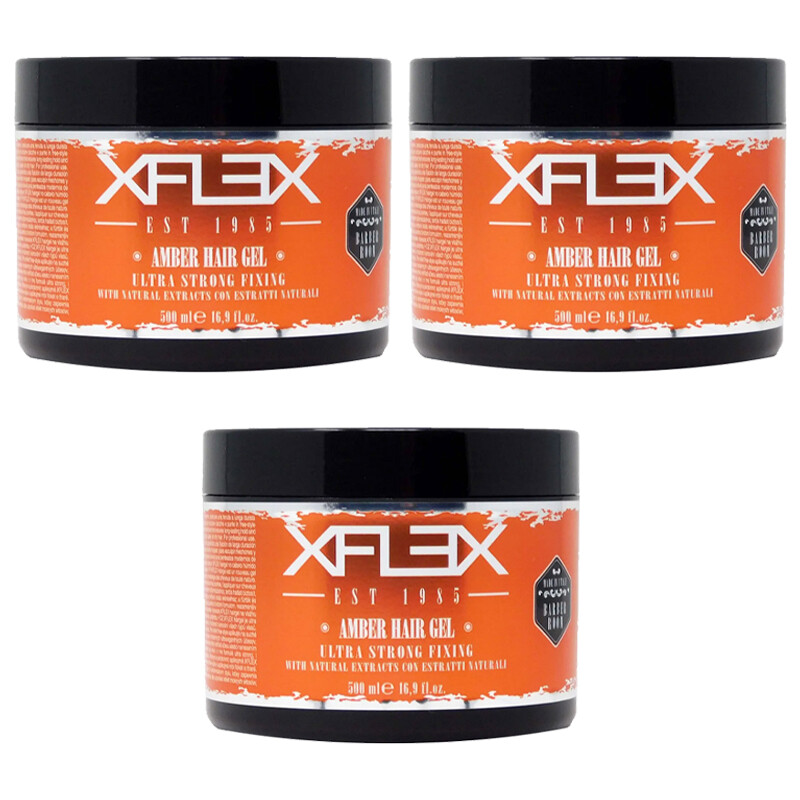 Edelstein Xflex Amber Hair Gel Ultra Strong Fixing estratti naturali 500ml-pz3