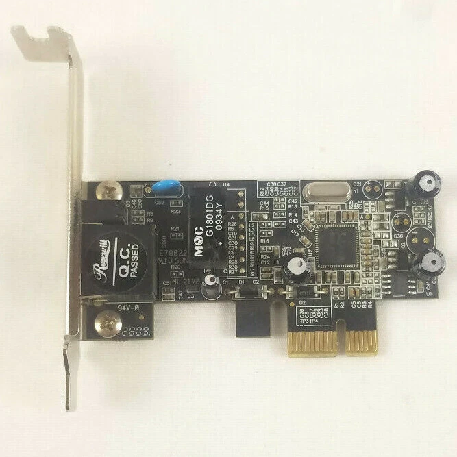 Rosewill PN4008111X2B Low Profile PCI LAN Card Gigabit Ethernet 10/100/1000 - Изображение 2 из 3